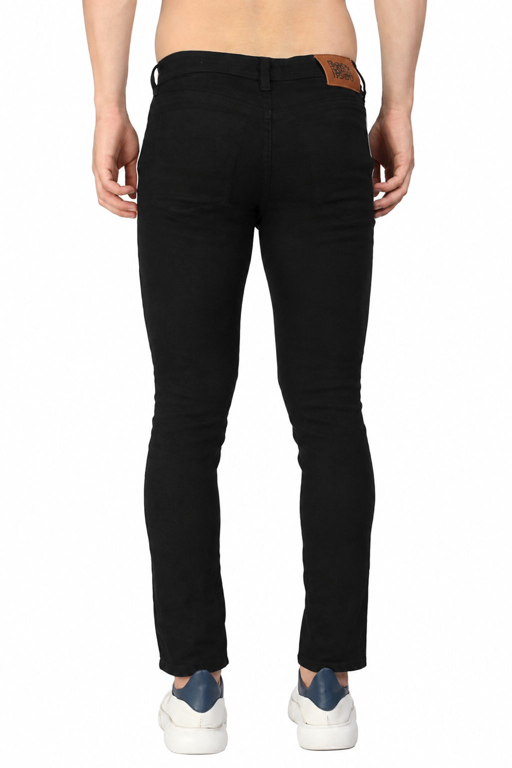 Black Printed Jeans for men