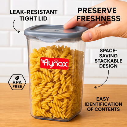 Flynax Airtight Transparent Jar Air Tight Kitchen Storage Container