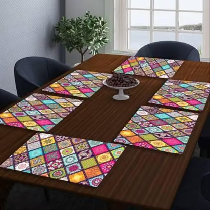 Dakshya Industries Table Placemats for Kitchen/Dining Table - Pack of 6 Place Mats