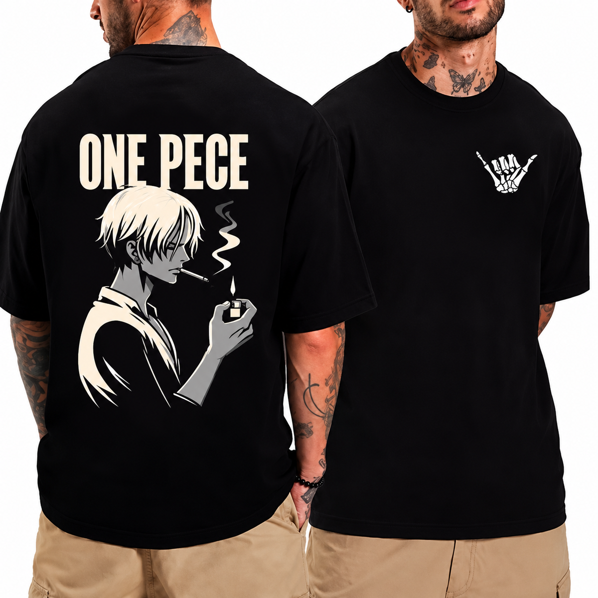 Trendy Black Colour Printed Half-sleeve T-shirts for Men