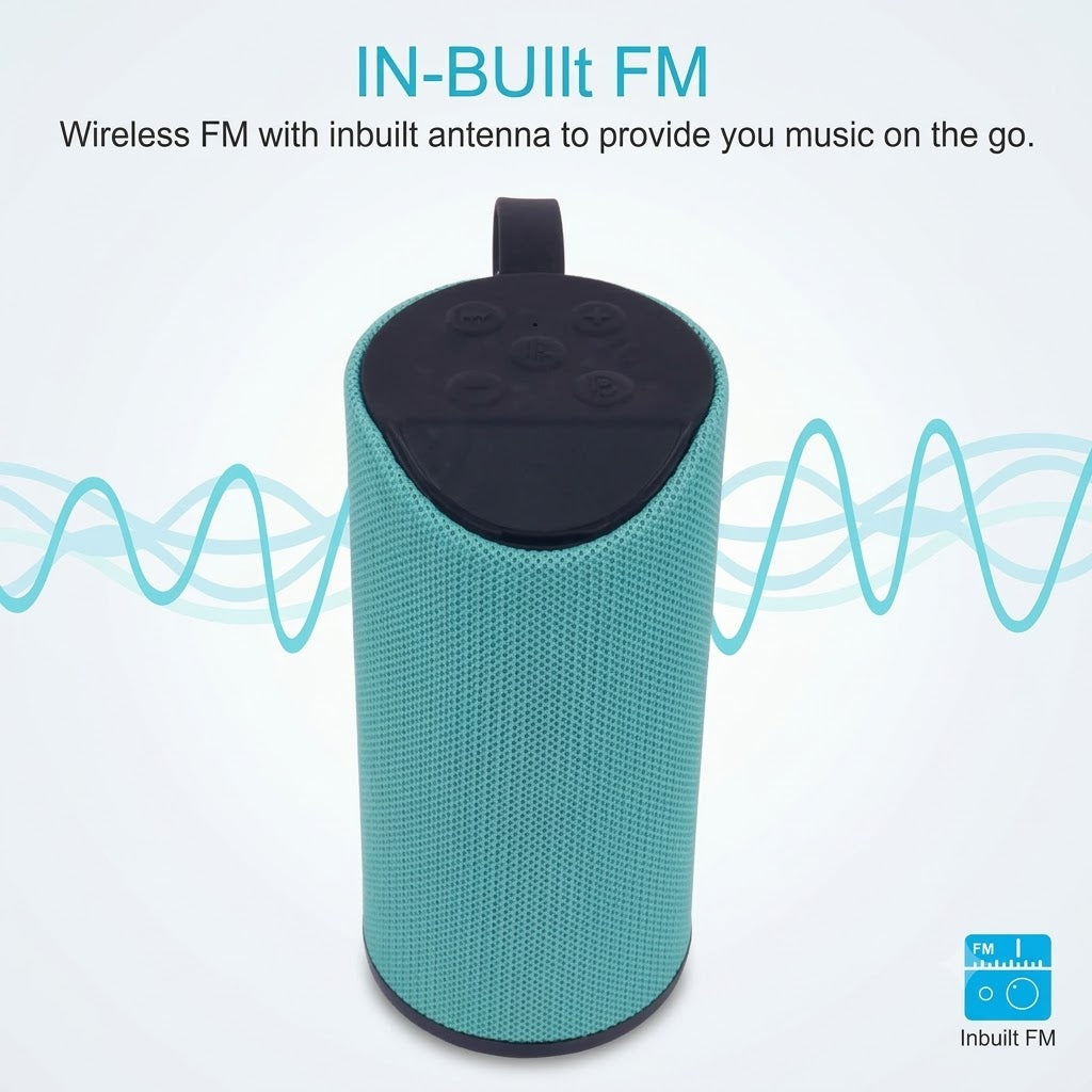 TG-113 High Bass 10W Bluetooth Speaker Thunder Sound Portable AUX , USB , SD Card,3hour battery backup, (Random Assorted), pack of 1
