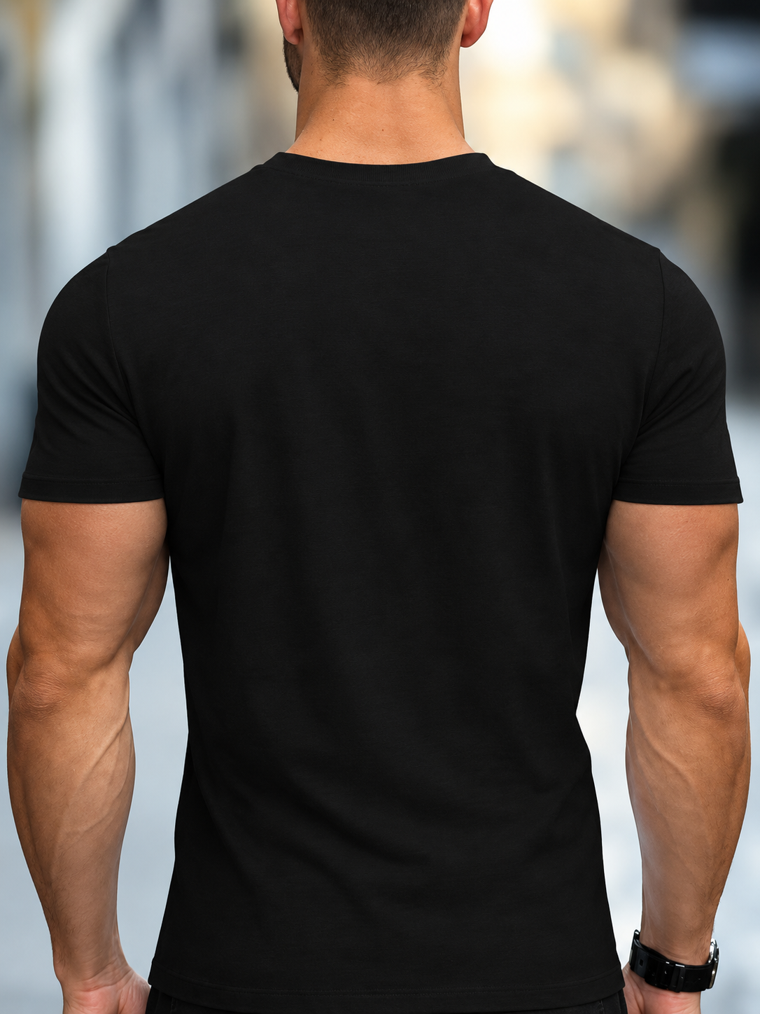 Men's Color Block Pattern Fashion Crew Neck Short Sleeve Quality T-shirt for all seasons