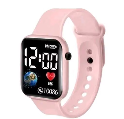Digital Water Resistance Watch Combo (Pack of 2) BUY 1 GET 1 FREE Gril & Boy Kids Sports,Silicon,Strap,Trending Watch,Led,Stop Watch,Most Selling Water Proof Watch,Square,For Unisex,Best Quality Watch,Letest,Colour