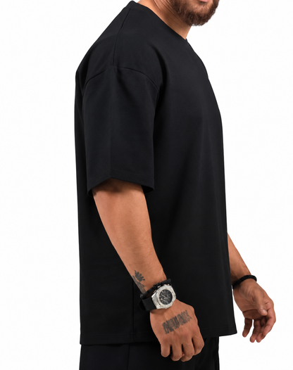 Trendy Black Colour Printed Half-sleeve T-shirts for Men
