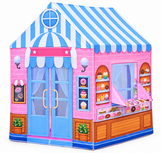 Donut Shop Pretend Play Tent for Kids – Dessert-Themed Bakery Playhouse for Boys & Girls