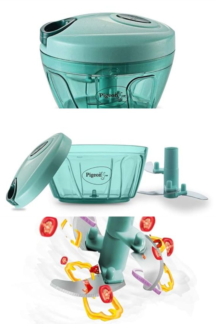 Manual Vegetable Chopper & Food Processor – Multipurpose Hand-Powered Cutter with Bowl