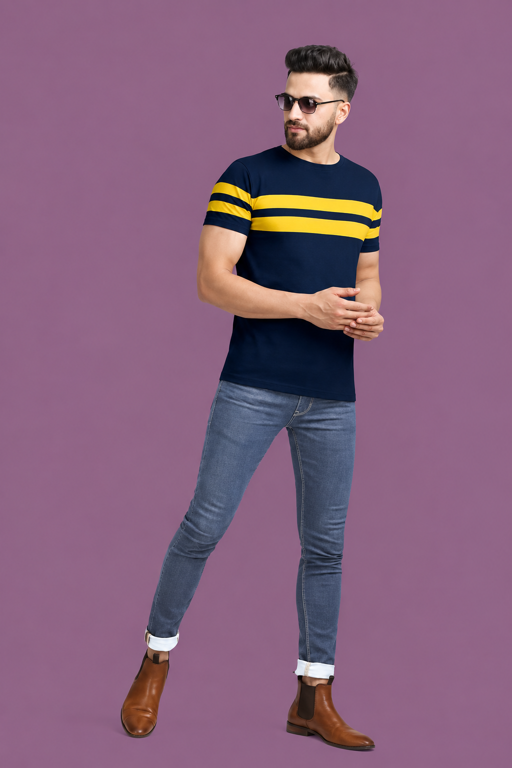 Cotton Blend Men Cotton Blend Regular Tshirts