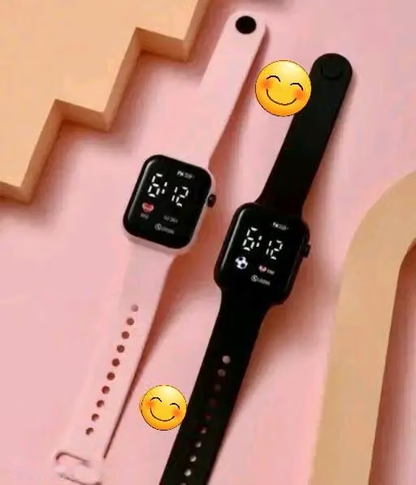 Digital Water Resistance Watch Combo (Pack of 2) BUY 1 GET 1 FREE Gril & Boy Kids Sports,Silicon,Strap,Trending Watch,Led,Stop Watch,Most Selling Water Proof Watch,Square,For Unisex,Best Quality Watch,Letest,Colour