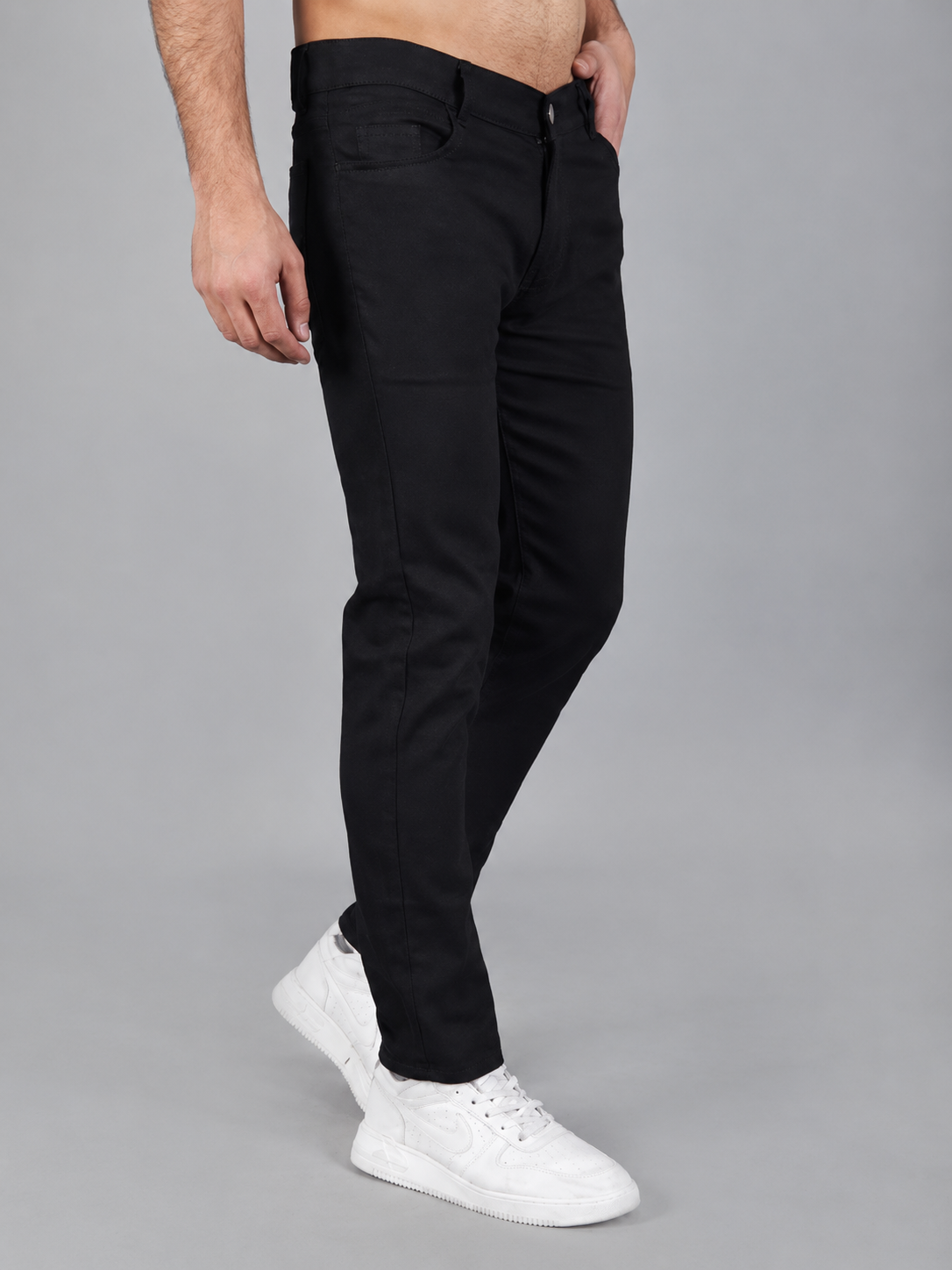 Koetler Men's Slim Black Jeans