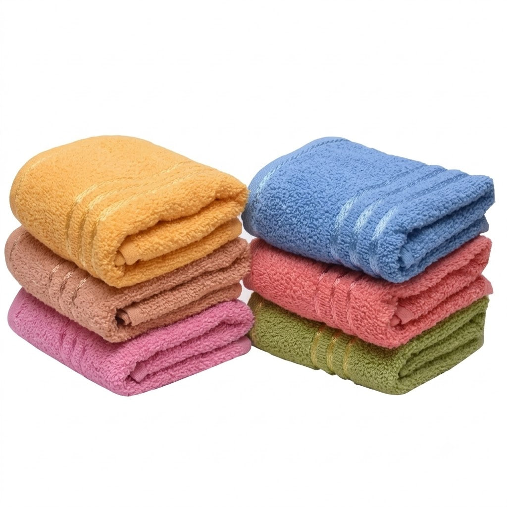 Cotton Bolls Textiles Pack of 6 Kitchen Napkin,Small Towels 30x45 CM /12x18 Inches Multicolor,