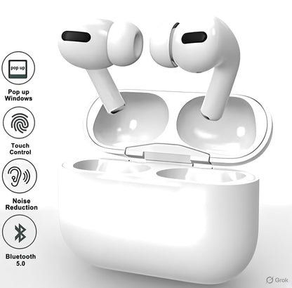 Tws bluetooth wireless headphones ear buds with best quality watch & earphones touch Sensor V 5.1 with HD Mic and active noisz cancellation supported all android & Devices Bluetooth Headset