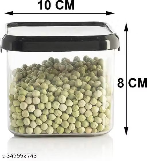 Unbreakable Pack Of 6 Air Tight Square plastic Containers Set for Kitchen Storage